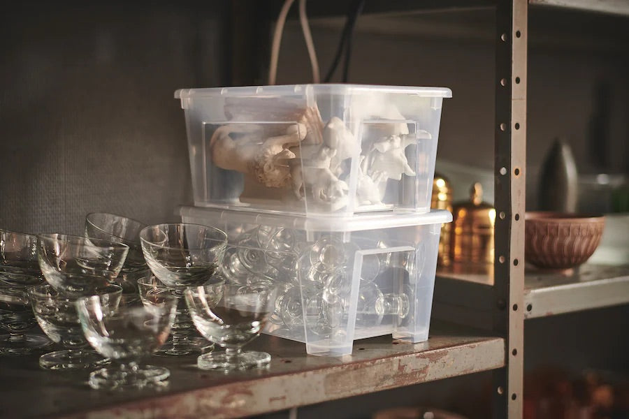 SAMLA Box with lid, transparent28x20x14 cm/5 l