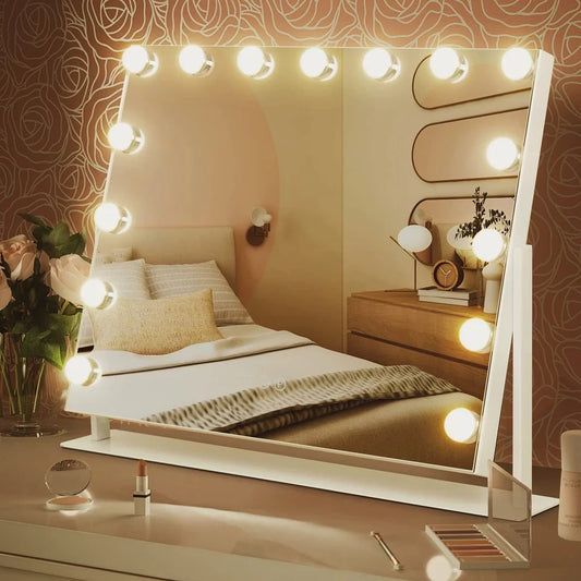 PRIDĒ Vanity mirror 15 LED bulbs,  58 x 46 cm
