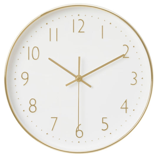 JÄNKIG Wall clock, gold-colour, 30 cm