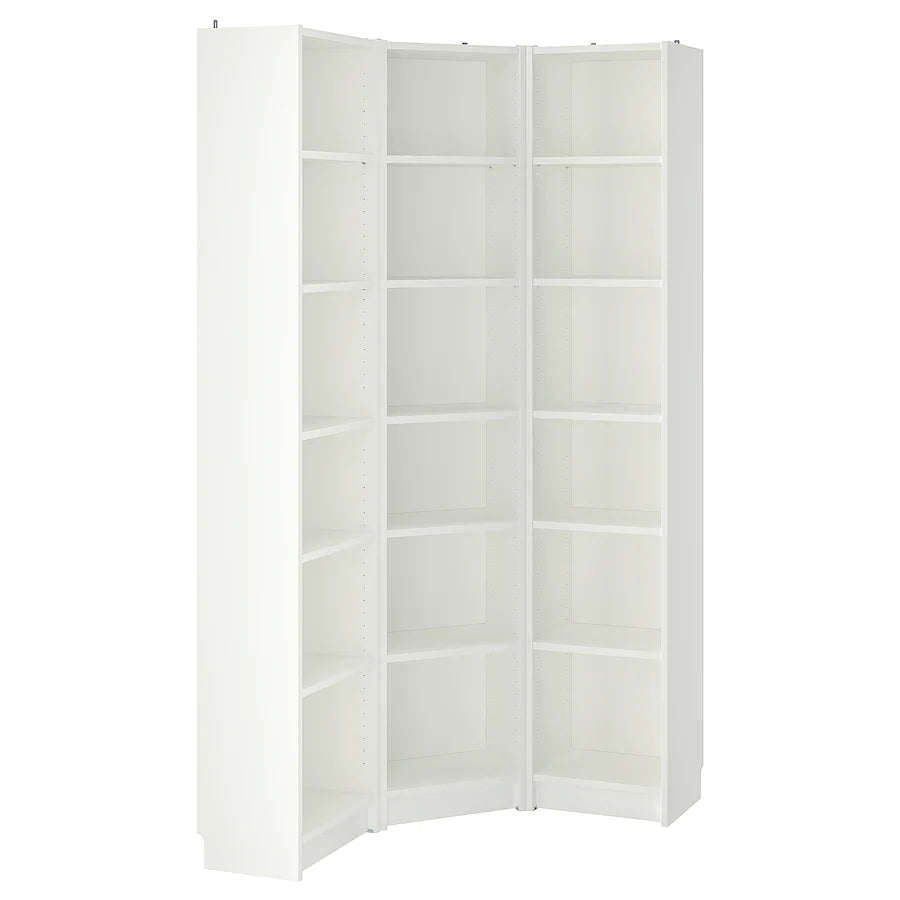 BILLY Bookcase combination/crnr solution, white, 95/95x28x202 cm