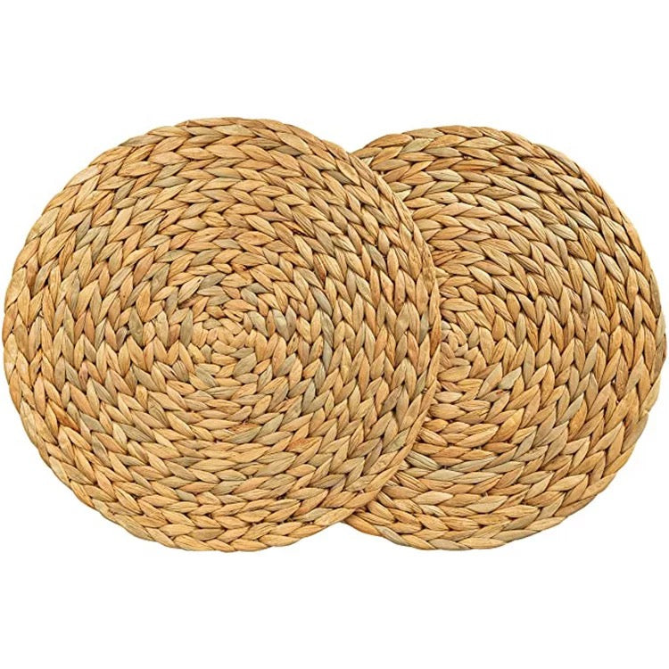 KÜTILAPAM Hyacinth Braided Woven Placemat, 33cm 1 piece