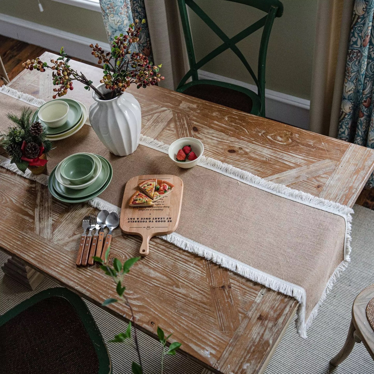KÜTILAPAM jute table runner, 140x30cm