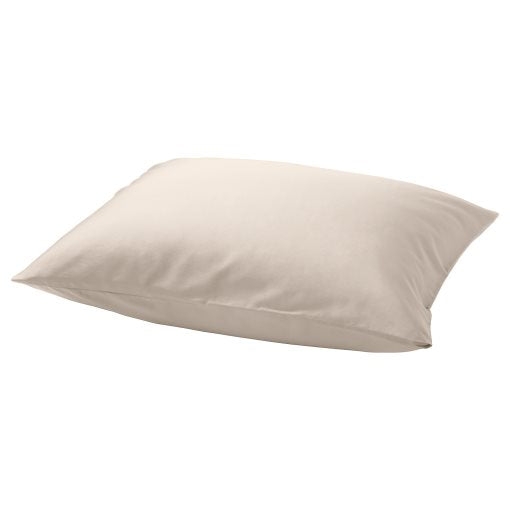 SOMNTUTA Pillowcase, light beige, silky soft lyocell, 50x80 cm