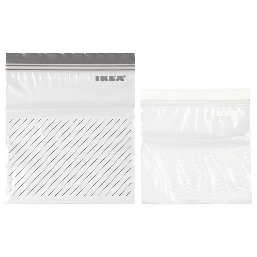 ISTAD Resealable bag, grey/white