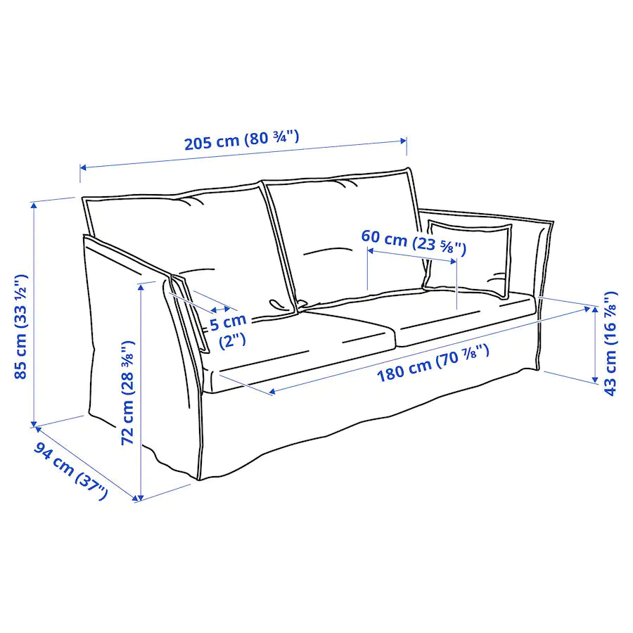 [pre-order] BACKSÄLEN 3-seat sofa