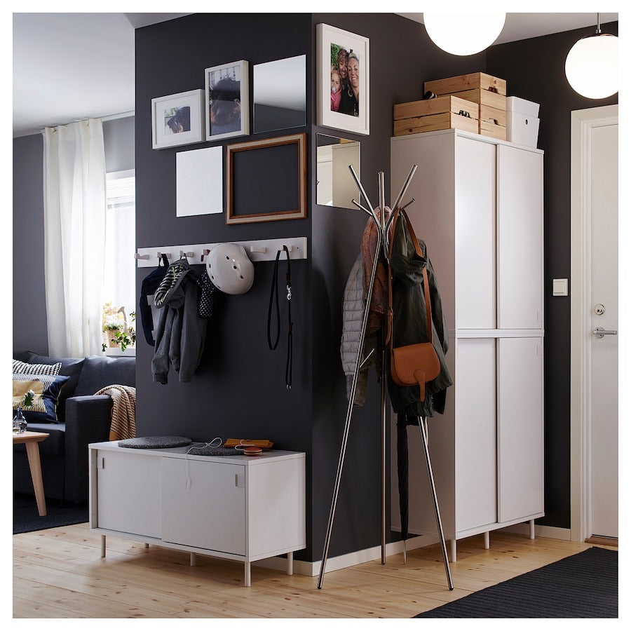 [pre-order] IKEA MACKAPÄR Bench with storage compartments, white, 100x51 cm