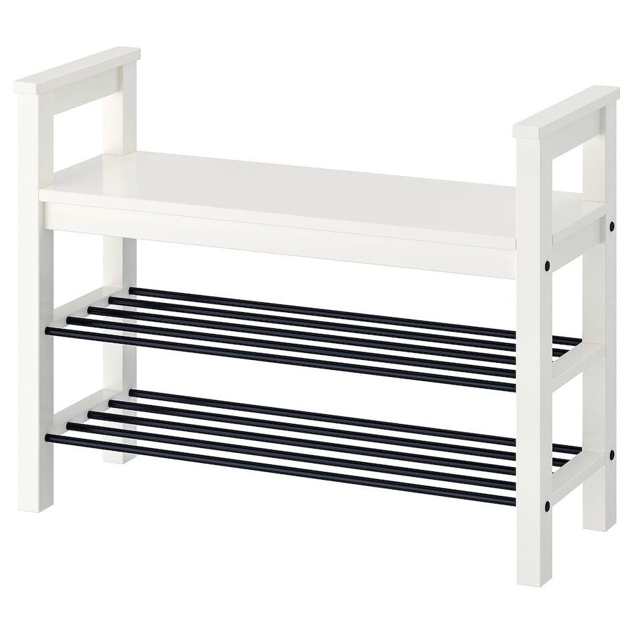 [pre-order] IKEA HEMNES Bench with shoe storage, white, 85x32x65 cm
