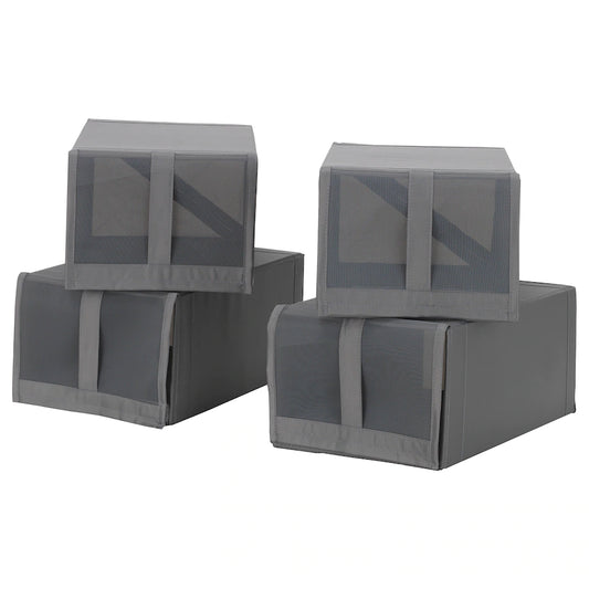 SKUBB Shoe box, dark grey, 22x34x16 cm