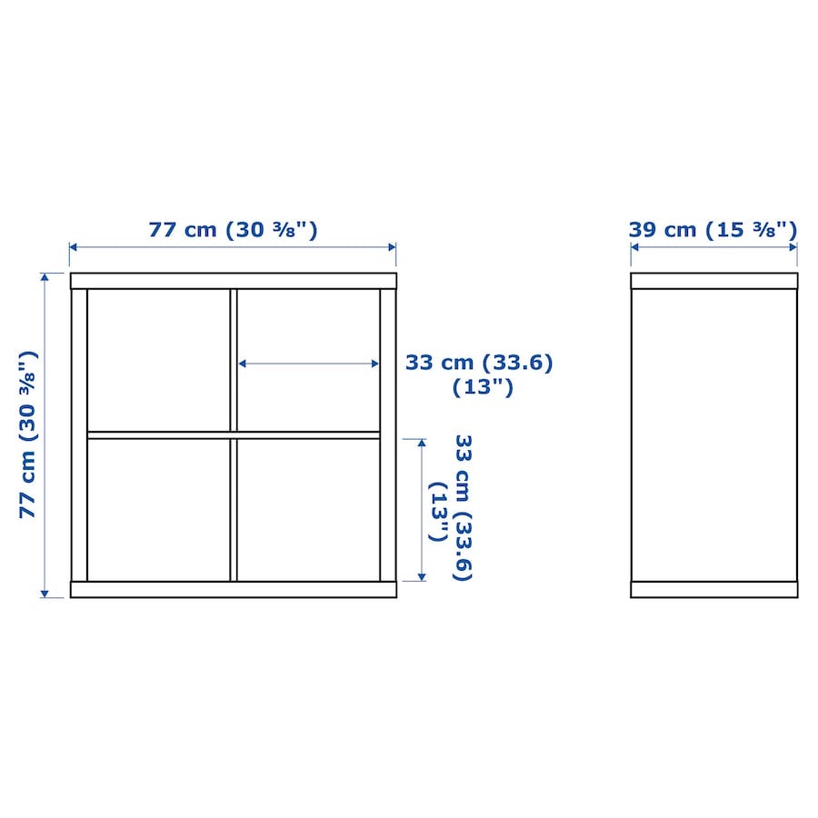 KALLAX Shelving unit, white, 77x77 cm