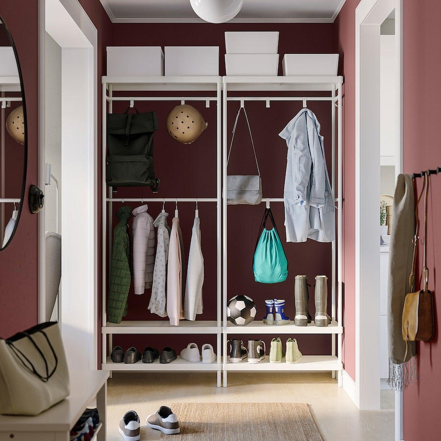 [pre-order] IKEA MACKAPÄR Coat rack with shoe storage unit, white, 78x32x200 cm