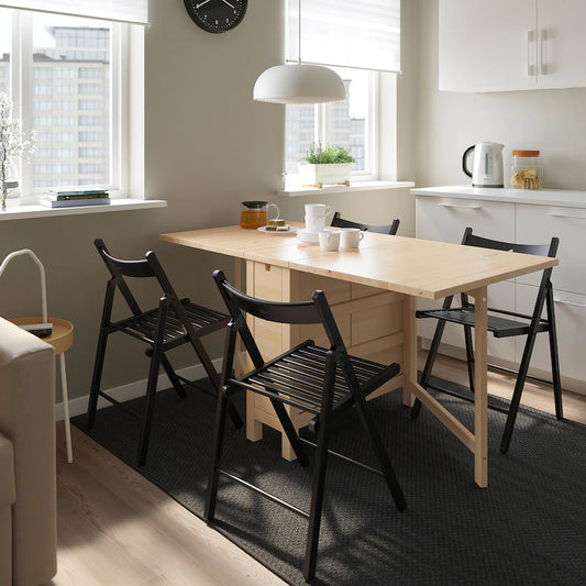 [pre-order] NORDEN / TERJE Table and 4 chairs, foldable, 26/89/152 cm