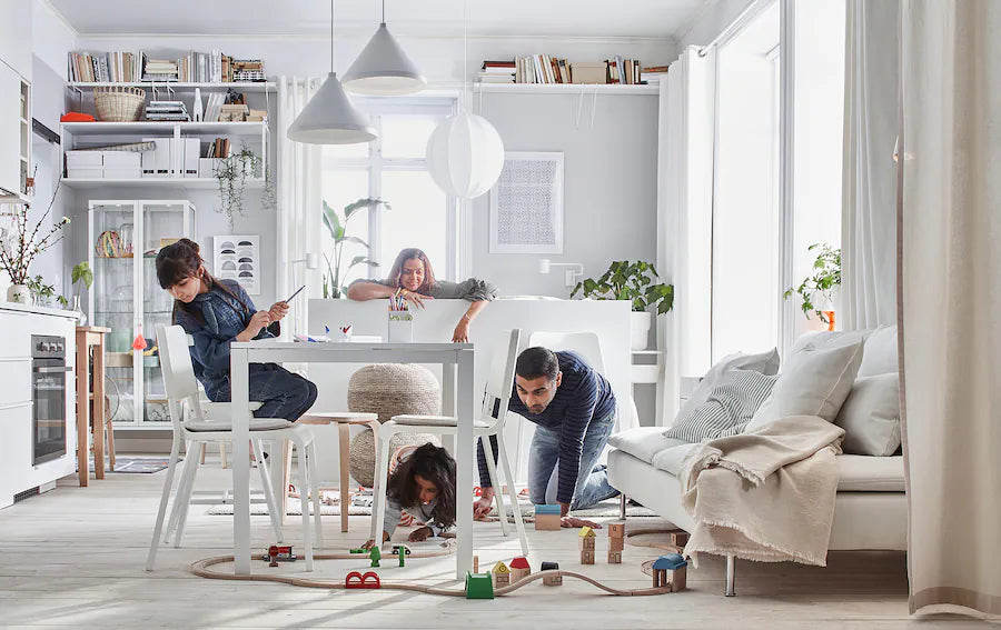 [pre-order] MELLTORP / TEODORES Table and 4 chairs, white, 125 cm